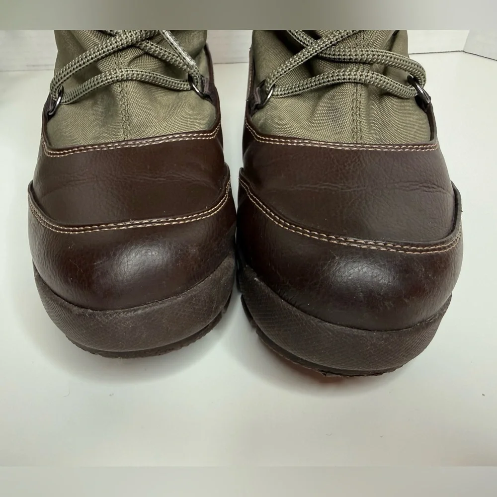 Lands End Women's Green Quilted Tall Outdoor Winter Fleece Lined Boots Size 6